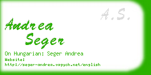 andrea seger business card